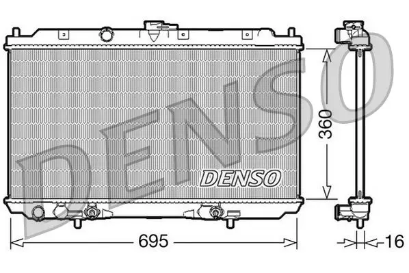 Handler.Part Radiator, engine cooling Denso DRM46024 1