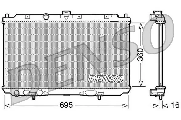 Handler.Part Radiator, engine cooling Denso DRM46025 1