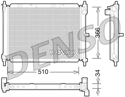 Handler.Part Radiator, engine cooling Denso DRM46038 1