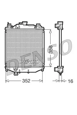 Handler.Part Radiator, engine cooling Denso DRM47005 1