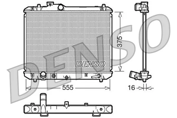 Handler.Part Radiator, engine cooling Denso DRM47007 1