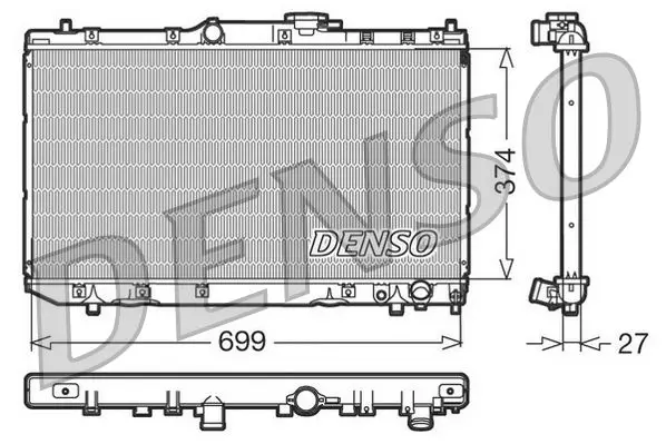 Handler.Part Radiator, engine cooling Denso DRM50016 1