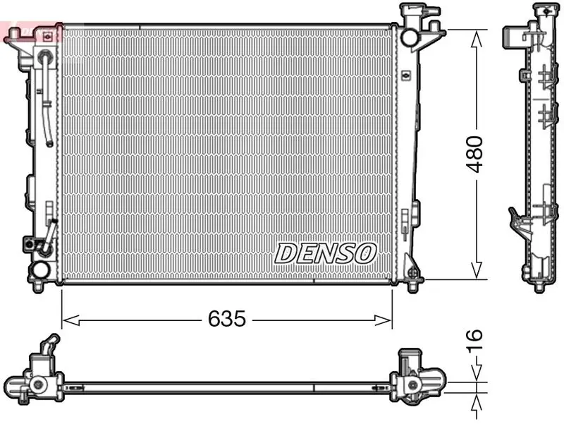 Handler.Part Radiator, engine cooling Denso DRM41005 1