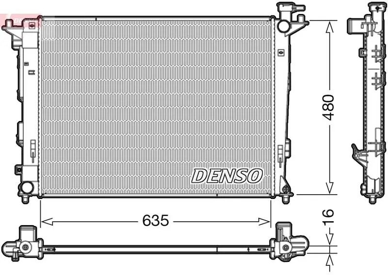 Handler.Part Radiator, engine cooling Denso DRM41006 1