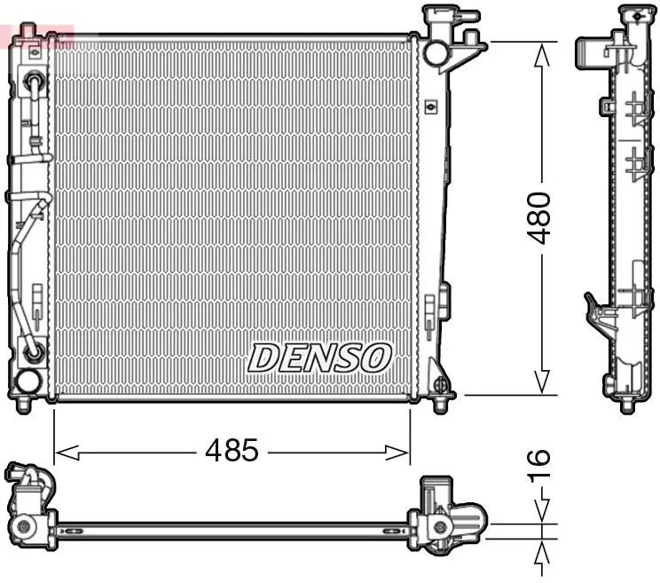 Handler.Part Radiator, engine cooling Denso DRM41007 1