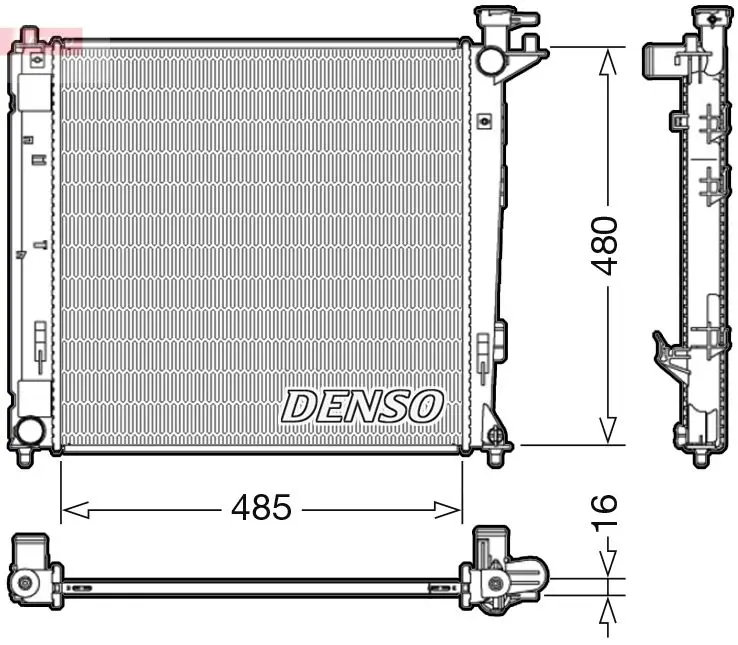 Handler.Part Radiator, engine cooling Denso DRM41008 1