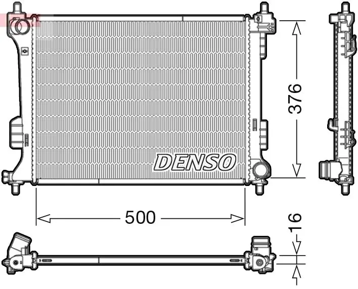 Handler.Part Radiator, engine cooling Denso DRM41010 1