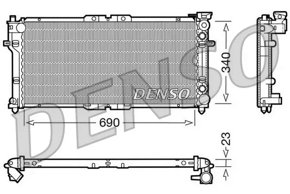 Handler.Part Radiator, engine cooling Denso DRM44004 1