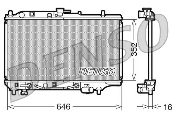 Handler.Part Radiator, engine cooling Denso DRM44005 1