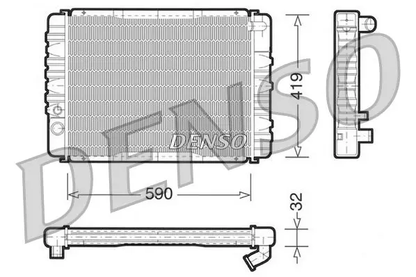 Handler.Part Radiator, engine cooling Denso DRM33001 1