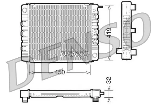 Handler.Part Radiator, engine cooling Denso DRM33002 1