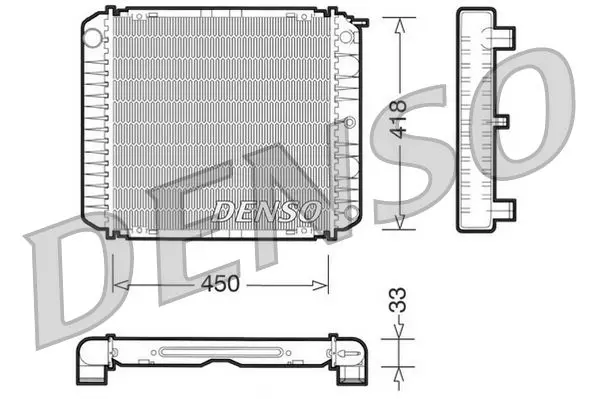 Handler.Part Radiator, engine cooling Denso DRM33004 1