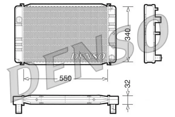 Handler.Part Radiator, engine cooling Denso DRM33010 1