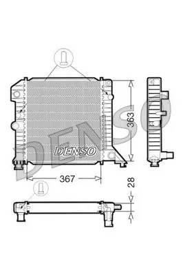 Handler.Part Radiator, engine cooling Denso DRM33020 1