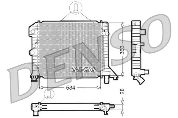 Handler.Part Radiator, engine cooling Denso DRM33021 1