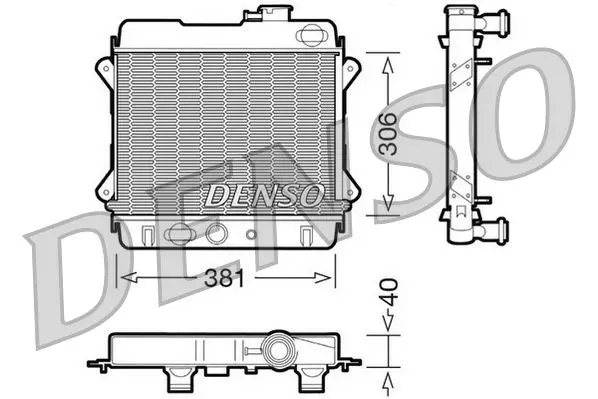 Handler.Part Radiator, engine cooling Denso DRM34001 1