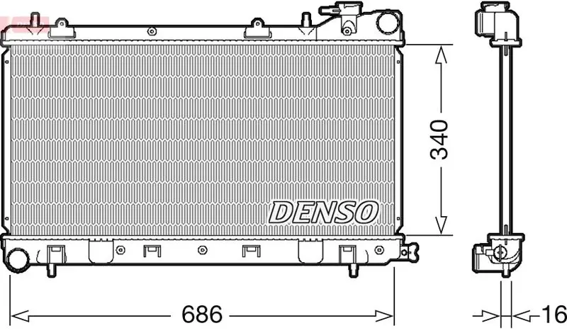 Handler.Part Radiator, engine cooling Denso DRM36017 1