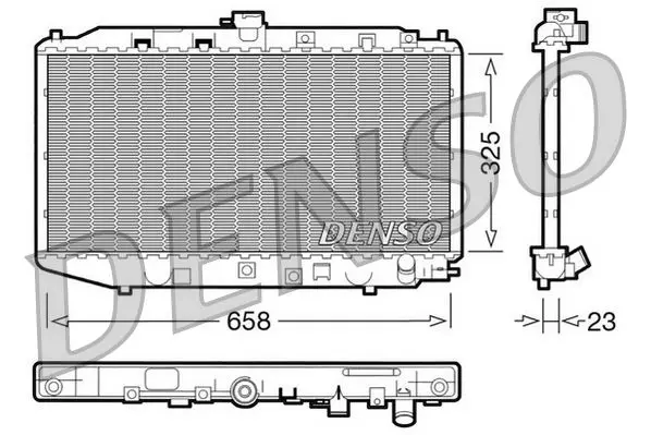 Handler.Part Radiator, engine cooling Denso DRM40002 1