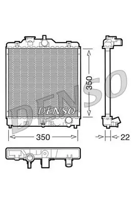 Handler.Part Radiator, engine cooling Denso DRM40003 1