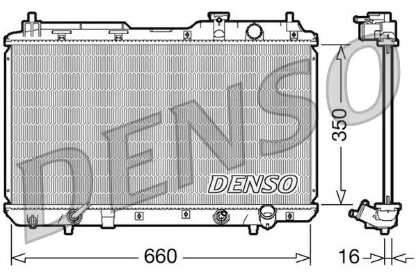 Handler.Part Radiator, engine cooling Denso DRM40010 1