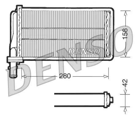 Handler.Part Heat exchanger, interior heating Denso DRR01001 1