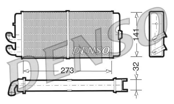 Handler.Part Heat exchanger, interior heating Denso DRR02001 1