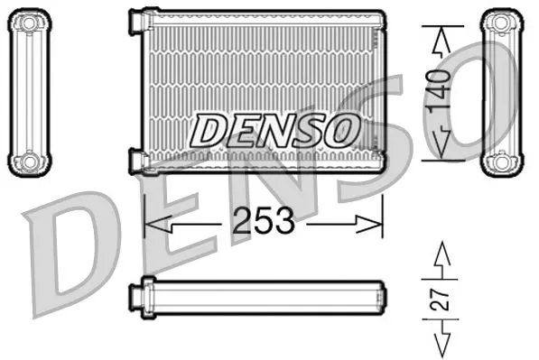 Handler.Part Heat exchanger, interior heating Denso DRR05005 1