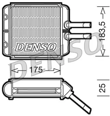 Handler.Part Heat exchanger, interior heating Denso DRR08001 1