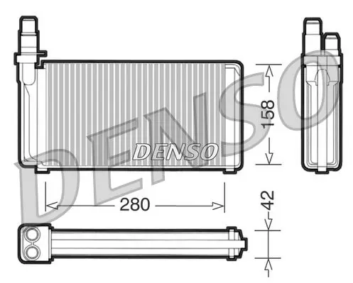 Handler.Part Heat exchanger, interior heating Denso DRR09020 1