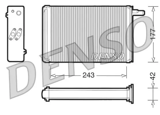 Handler.Part Heat exchanger, interior heating Denso DRR09030 1