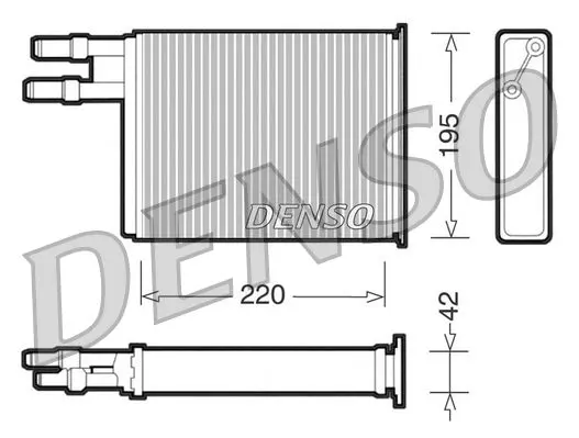 Handler.Part Heat exchanger, interior heating Denso DRR09031 1