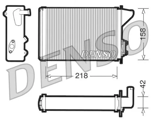 Handler.Part Heat exchanger, interior heating Denso DRR09040 1