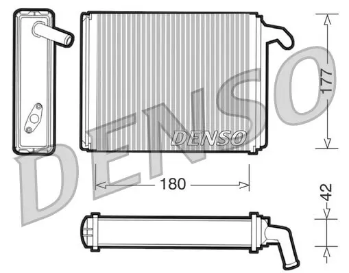 Handler.Part Heat exchanger, interior heating Denso DRR09041 1