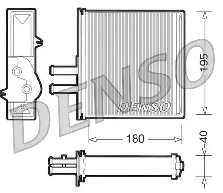 Handler.Part Heat exchanger, interior heating Denso DRR09060 1