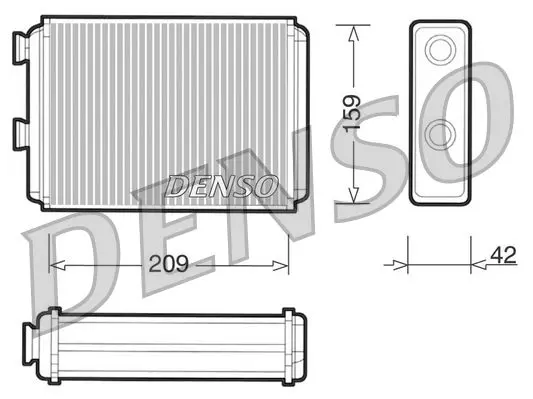 Handler.Part Heat exchanger, interior heating Denso DRR09070 1