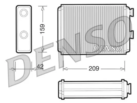 Handler.Part Heat exchanger, interior heating Denso DRR09071 1