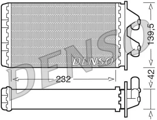 Handler.Part Heat exchanger, interior heating Denso DRR09081 1