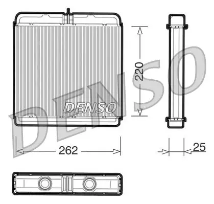 Handler.Part Heat exchanger, interior heating Denso DRR12005 1