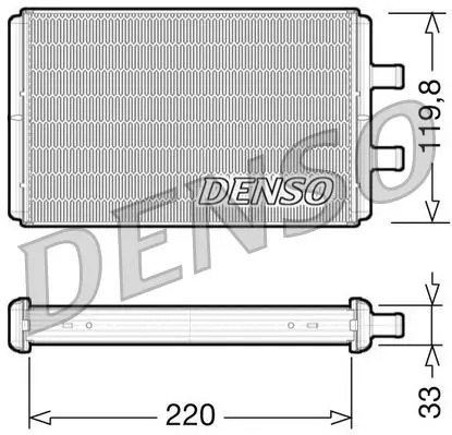 Handler.Part Heat exchanger, interior heating Denso DRR12007 1