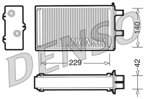 Handler.Part Heat exchanger, interior heating Denso DRR13001 1