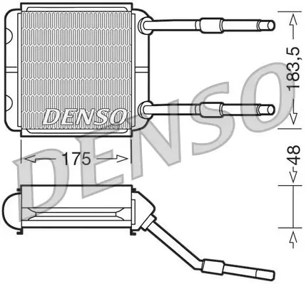 Handler.Part Heat exchanger, interior heating Denso DRR20001 1