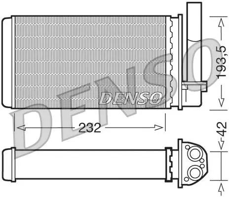 Handler.Part Heat exchanger, interior heating Denso DRR21003 1