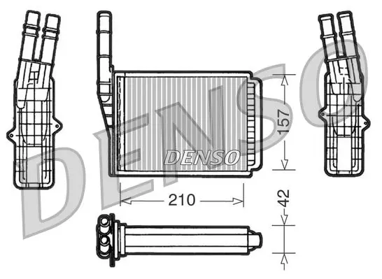 Handler.Part Heat exchanger, interior heating Denso DRR23013 1