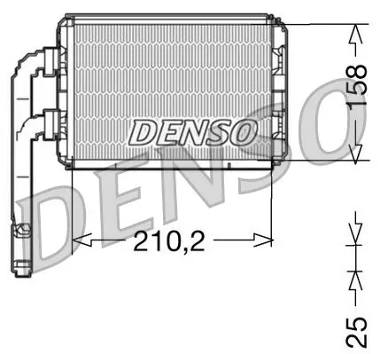 Handler.Part Heat exchanger, interior heating Denso DRR23016 1