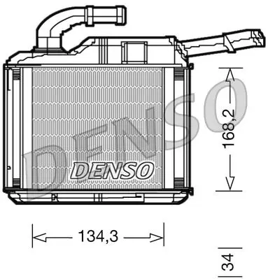 Handler.Part Heat exchanger, interior heating Denso DRR32010 1