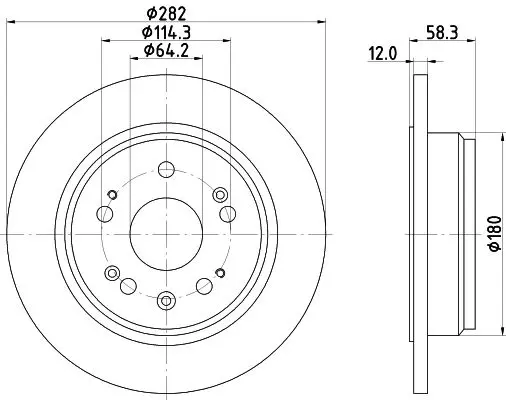 Handler.Part Brake disc MINTEX MDC1568 1