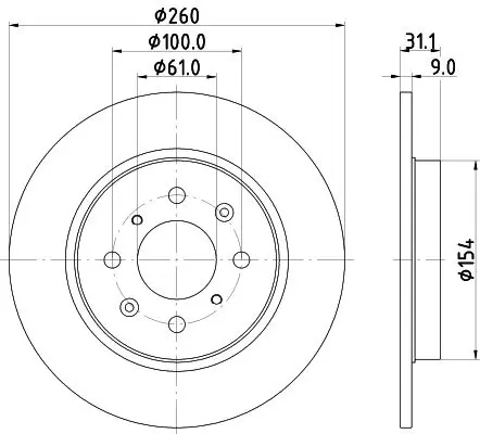 Handler.Part Brake disc MINTEX MDC2669 1