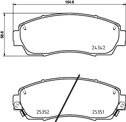 Handler.Part Brake pad set, disc brake MINTEX MDB3257 1