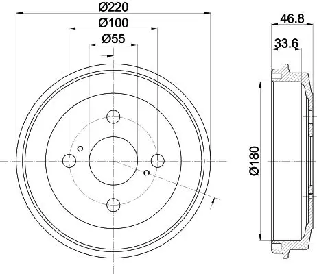 Handler.Part Brake drum MINTEX MBD344 1