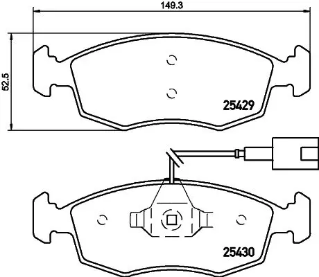 Handler.Part Brake pad set, disc brake MINTEX MDB3208 1